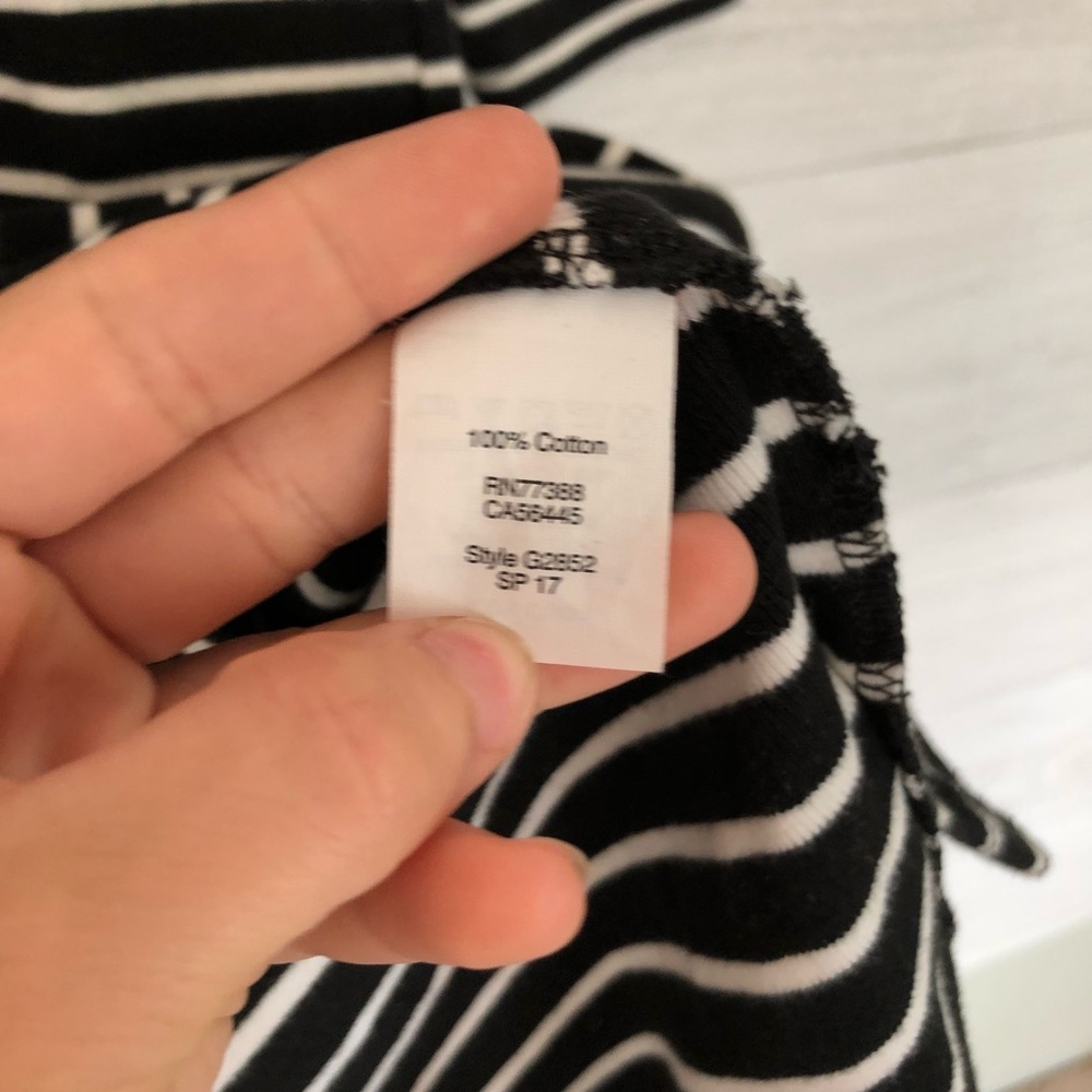 Madewell Black Stripe Key Hole Back Mini Dress 596 - Picture 5 of 8